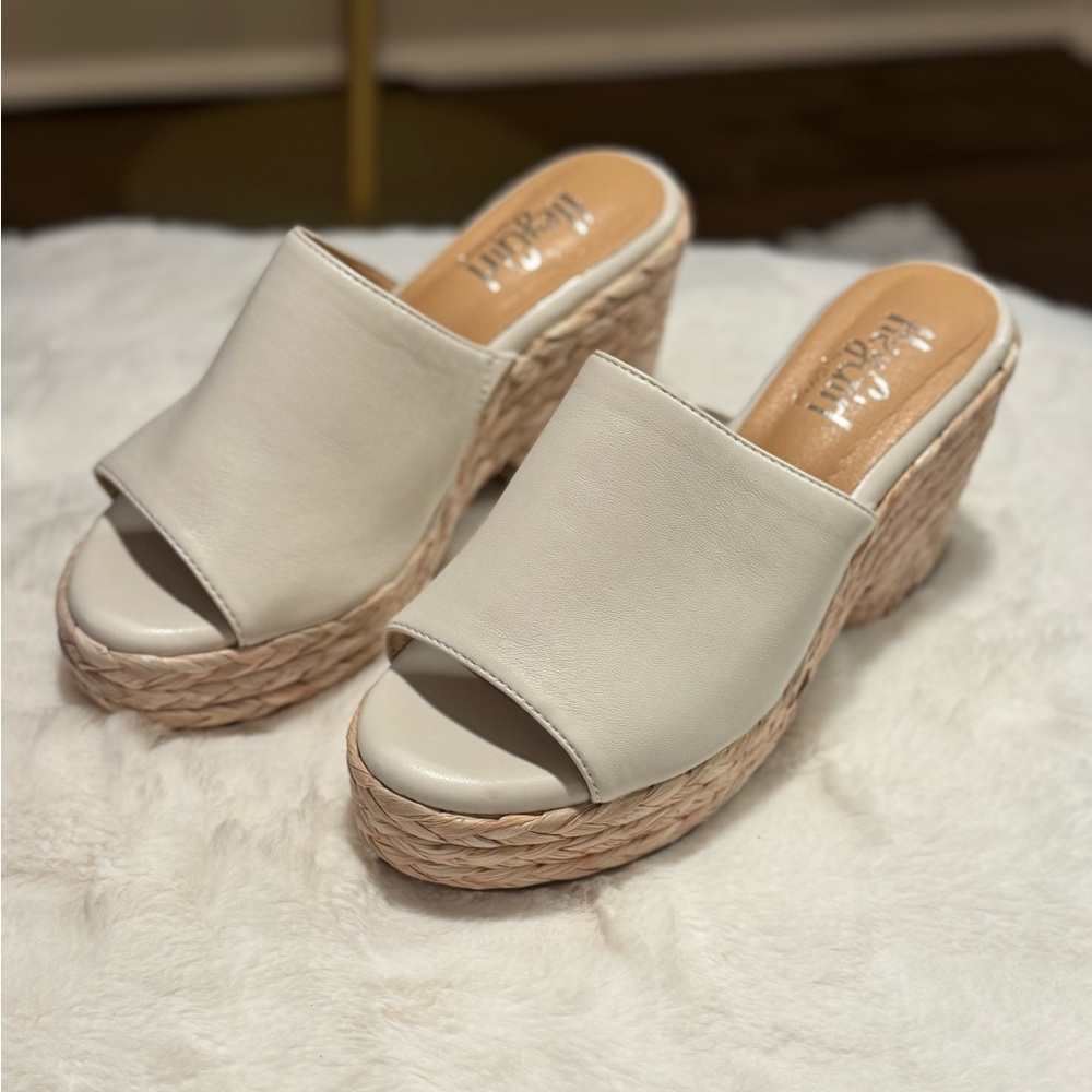 Women's Beige Wedge Sandals